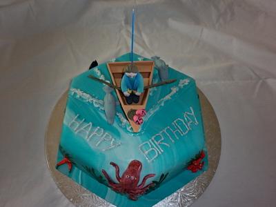 Whats at the bottom of the deep blue sea - Cake by Audra