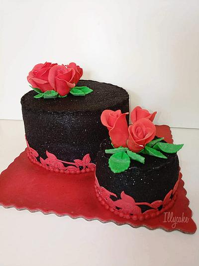Black and red cake - Cake by Illycake 
