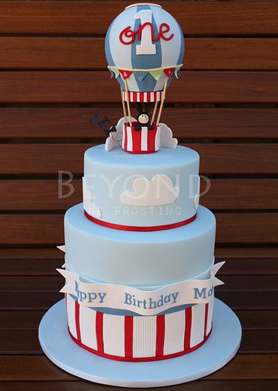 Hot Air Balloon 1st Birthday Cake - Cake by beyondthefrosting