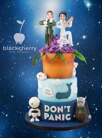 Hitchhiker's Guide to the Galaxy Wedding Cake - Cake by Little Cherry