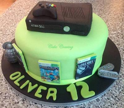 xbox themed cake - Cake by Hayley