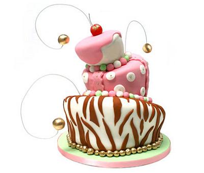 Mad Hatter Topsy Turvy cake - Cake by skye stevenson