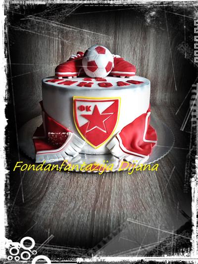 Red star cake - Cake by Fondantfantasy