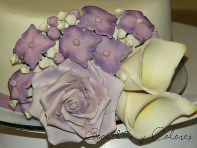 Lavender wedding - Cake by Erika Valverde