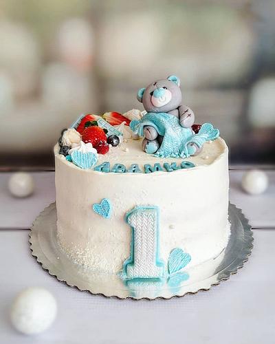  Narodeninová torta s mackom  - Cake by Cakes Julia 