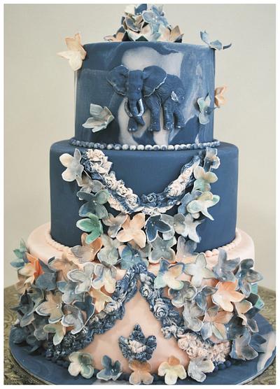 elephant flower opera cake - Cake by Ponona Cakes - Elena Ballesteros