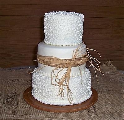 Rustic Style Wedding Cake - Cake by BettyA
