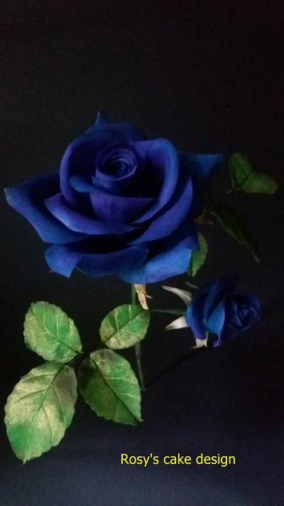 Blue rose - Cake by rosycakedesigner