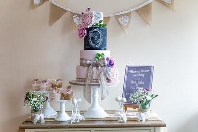 Chalkboard wedding cake - Cake by Paula