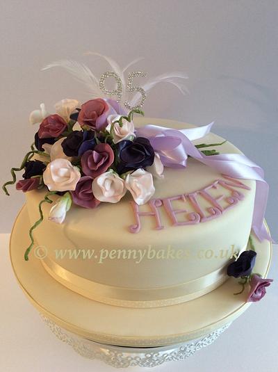 Sweet Pea Posy Cake - Cake by Popsue