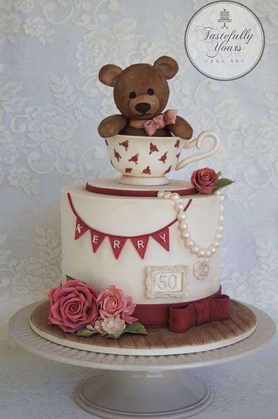 Teddy in a teacup - Cake by Marianne: Tastefully Yours Cake Art 