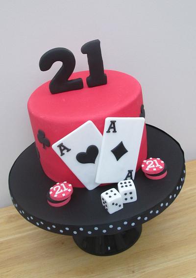 Casino themed 21st Cake - Cake by The Buttercream Pantry