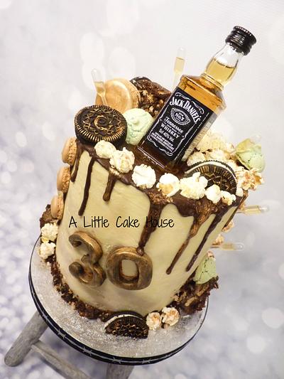 jack daniels dripe cake - Cake by a little cake house 