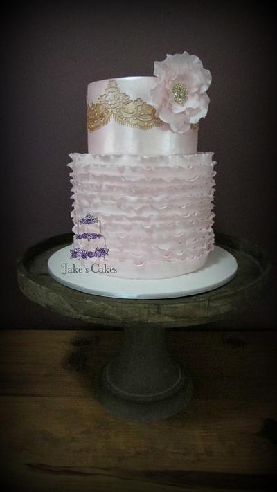 Pink and Gold  - Cake by Jake's Cakes
