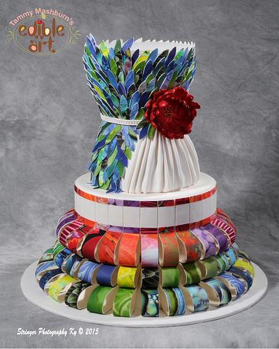 North Florida Cake Show Entry 2015 "Paper Dress" - Cake by Tammy Mashburn
