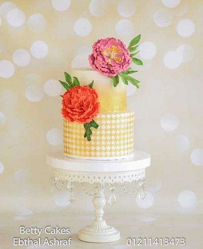 Gold wedding cake  - Cake by BettyCakesEbthal 