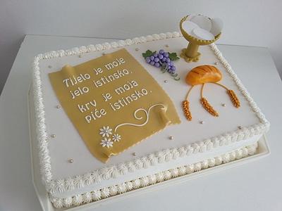 first communion - Cake by irena11