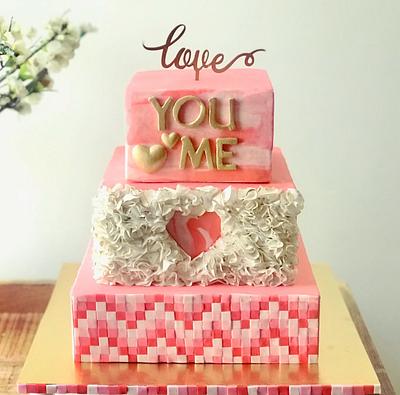 Caker Buddies Valentine's Collaboration - Couleurs de l'amour (Colours of love) - Cake by Meringue