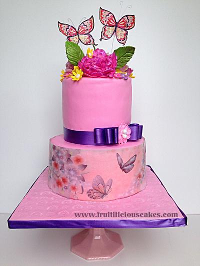 Butterfly Garden!! - Cake by Fruitilicious Creations & Cakes