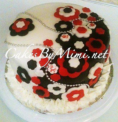 Red, White and Black Graduation Cake - Cake by Emily Herrington