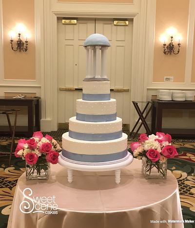 A Tar Heel wedding  - Cake by Sweet Scene Cakes