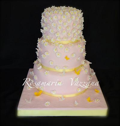 Christening daisy cake - Cake by Rosamaria