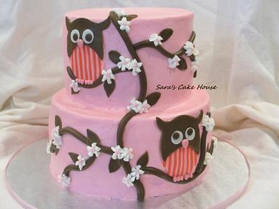 Owl Birthday Cake - Cake by Sara's Cake House