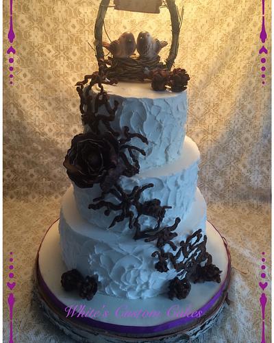 Rustic Wedding Cake - Cake by Sabrina - White's Custom Cakes 