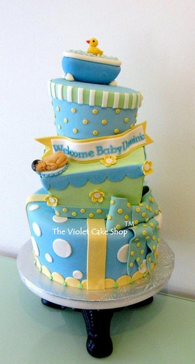 RUB-A-DUB Ducky Baby Shower - Cake by Violet - The Violet Cake Shop™