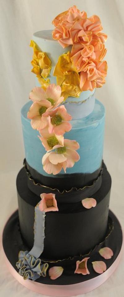 Black and Blue - Cake by Sugarpixy