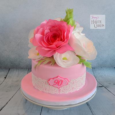 90th B'Day Bouquet - Cake by Jenny Kennedy Jenny's Haute Cakes