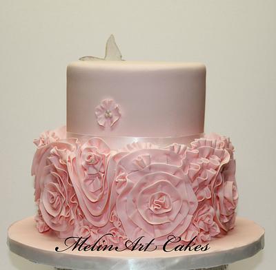 Couture ruffle cake - Cake by MelinArt