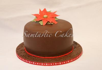 Christmas Poinsettia Theme - Cake by Sam Herbert