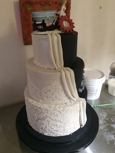 Mechanic His & Hers Cake - Cake by Dulcegaleria