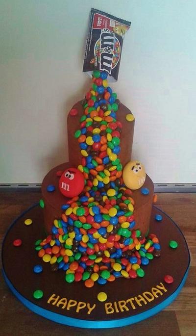 M & M gravity cake - Cake by Baked by Lisa