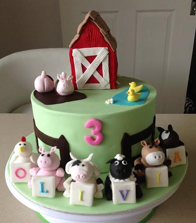 Farm Animal Cake and Cupcakes - Cake by Cake A Look