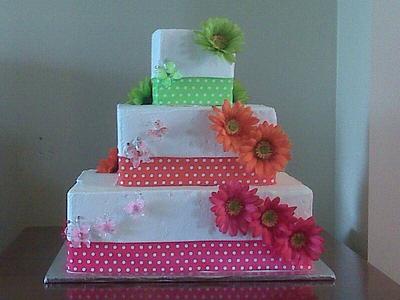 Cute colorful wedding - Cake by Wendal76