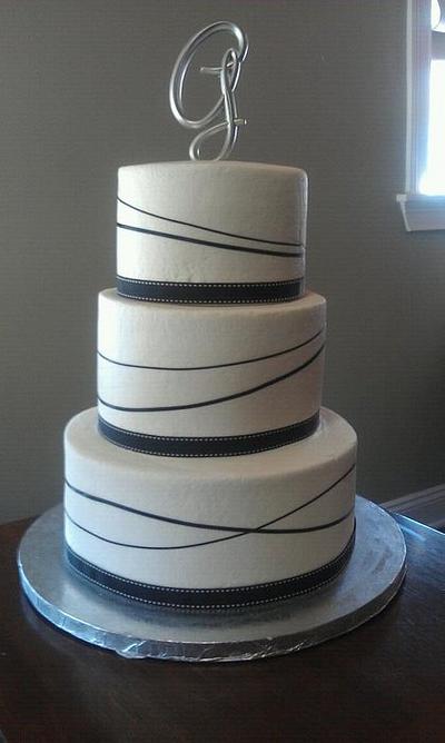 Simple wedding cake - Cake by Pam from My Sweeter Side