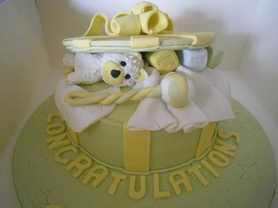 Baby Shower baby keepsake box - Cake by Chantal O'Brien