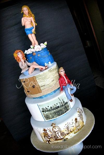 History Denim cake - Cake by Rose D' Alba cake designer