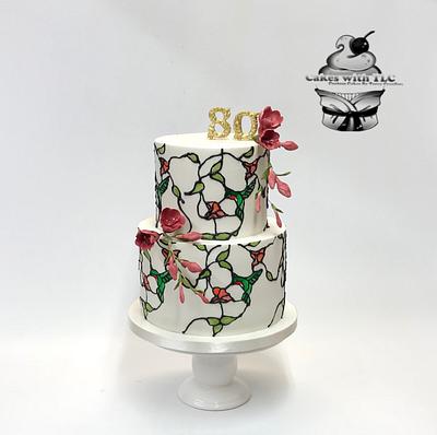 Hummingbird Stained Glads - Cake by ToreyTLC