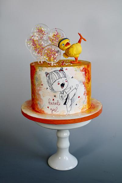 Karate girl - Cake by tomima