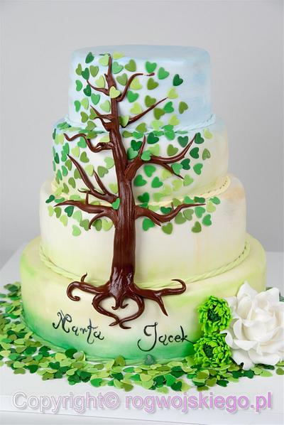 Tree Wedding cake / Tort weselny z drzewem  - Cake by Edyta rogwojskiego.pl