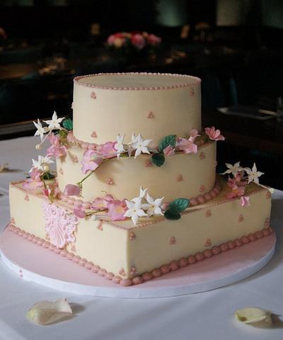 Sweet pea wedding cake - Cake by Marney White