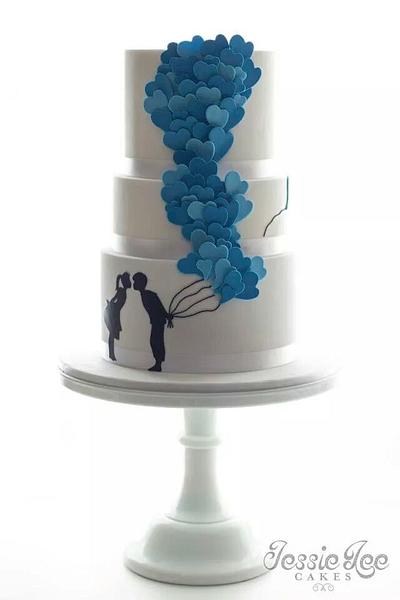 Blue Balloons - Cake by Jessie lee cakes