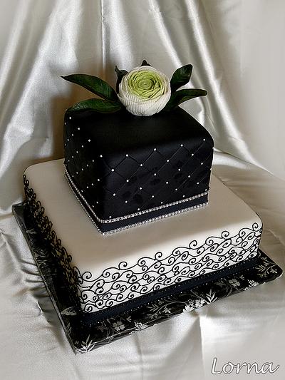 Black and white.. - Cake by Lorna