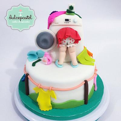 Torta Lavadora - Washing Machine cake - Cake by Dulcepastel.com