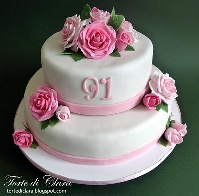 Birthday roses cake - Cake by Clara