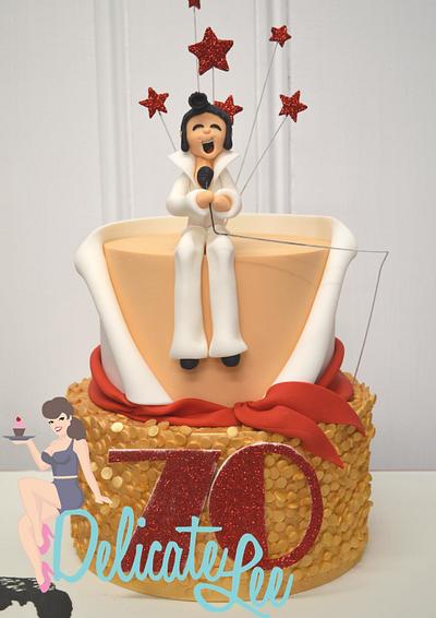 HAPPY 70th Cake Day Elvis Lover  - Cake by Delicate-Lee
