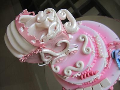 For our Angel- Baptism cake for a Baby Girl - Cake by Rumana Jaseel